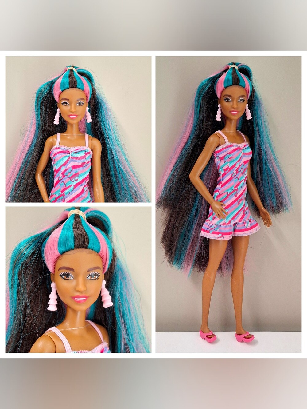 2021 Totally Hair Barbie Butterfly African American Doll Mattel